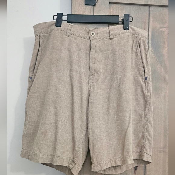PATAGONIA Hemp/cotton Back Step Short Chambray: Mojave Khaki. Size 34 - Picture 5 of 12